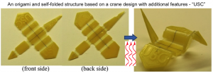 ORIGAMI-BASED SELF-FOLDING STRUCTURE DESIGN AND FABRICATION USING PROJECTION BASED STEREOLITHOGRAPHY